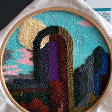 My project in Punch Needle XL Embroidery course. Un proyecto de Bordado de mimac - 28.04.2021