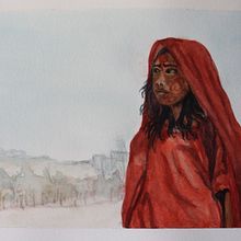 Mujer en el desierto. Projekt z dziedziny  R, sunek art, st i czn użytkownika Maria Cruz Urgellés Sardón - 29.04.2021