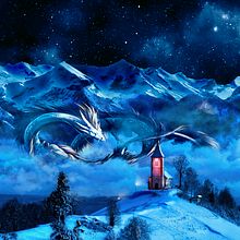 DRAGON DE LAS NUVES. Un proyecto de Matte Painting de Albert Valls - 29.04.2021