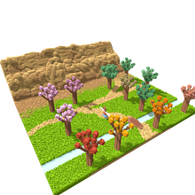 Paisaje en Voxel Art. Un proyecto de Diseño y 3D de Diego Muñoz - 31.03.2021