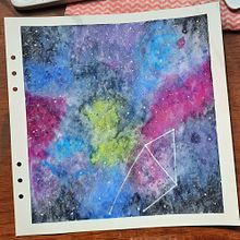 MI GALAXIA Y CONSTELACION LIBRA Ein Projekt aus dem Bereich Aquarellmalerei von Carmen Morales Tarazona - 29.04.2021