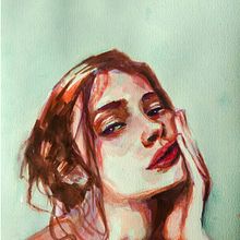 Mi Proyecto del curso: Retrato artístico en acuarela . Lukisan Cat Air, Menggambar Potret, Dan Lukisan proyek oleh Danuco Molina - 04.30.2021