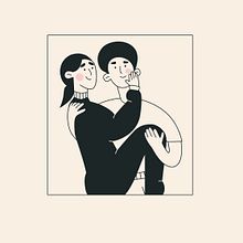 Me and my girlfriend. Un proyecto de Ilustración tradicional de Misha Derichenko - 29.04.2021