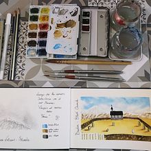 My project in Watercolor Travel Journal course. Un proyecto de Pintura a la acuarela de Irene - 01.05.2021