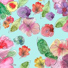 Meu projeto do curso: Criação de patterns em aquarela. Pattern Design, and Watercolor Painting project by Alessandra Bellard - 05.01.2021