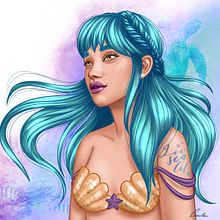 Meu projeto do curso: Retrato de personagens femininas com Procreate. Traditional illustration, Digital Drawing, Digital Painting, and Drawing project by Camila Carvalho - 05.11.2021