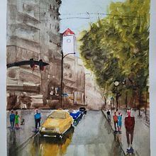 My project in Urban Landscapes in Watercolor course. Watercolor Painting project by kris.hill10 - 05.02.2021
