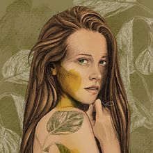 Nature - My project in Illustrated Portraits with Procreate course. Een project van Digitale illustratie van Eugene Gan - 02.05.2021