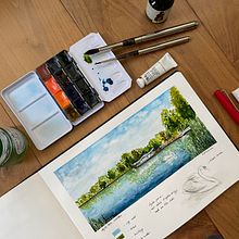 My project in Watercolor Travel Journal course. Watercolor Painting project by Ekaterina Eliseeva - 05.02.2021