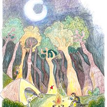 My project in Expressive Illustration Line by Line course. Un progetto di Illustrazione infantile di Cathy Spee Cathy - 03.05.2021