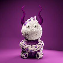 Cute Monster. 3D, Concept Art, 3D Design, and 3D Character Design project by Cristina Pelayo Álvarez - 05.03.2021