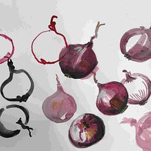 ONIONS. My project in Illustrating Nature: A Creative Exploration course. Projekt z dziedziny Trad, c i jna ilustracja użytkownika Sonja Schneider - 03.05.2021