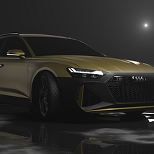 Audi RS 6 Avant. Un progetto di 3D, Design di automobili, Product design, Creatività, Modellazione 3D, Marketing digitale e Progettazione 3D di Héctor Perna Vila - 15.04.2021