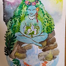 Meu projeto do curso: Ilustração em aquarela com influência japonesa. Projekt z dziedziny Malowanie akwarelą użytkownika Angelita Regis Guedes - 03.05.2021