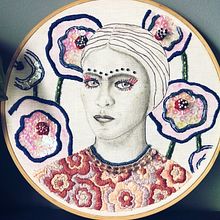 My project in Realistic Portrait Embroidery course. Embroider project by Olga Lev - 05.03.2021