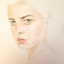 My project in Watercolor Portrait from a Photo course. Traditional illustration, and Watercolor Painting project by Sara Vasquez - 05.03.2021