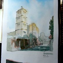 My project in Architectural Sketching with Watercolor and Ink course. Un projet de Aquarelle, Esquisse , Dessin, Illustration architecturale, Carnet de croquis et Illustration à l'encre de bruno_k99 - 28.04.2021