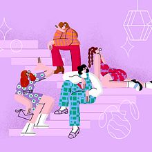 Classy girls. Traditional illustration project by Sara Marcos - 05.04.2021