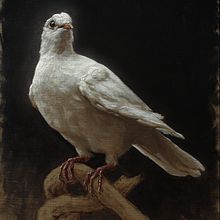 Portrait of a Dove. Oil Painting, Painting, Fine Arts, and Naturalistic Illustration project by Sarah Margaret Gibson - 05.04.2021