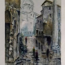 Meu projeto do curso: Paisagens urbanas em aquarela. Traditional illustration project by Clarice Schcolnic - 05.03.2021