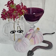 Meu projeto do curso: Natureza-morta contemporânea com aquarela. Un proyecto de Pintura a la acuarela de Isabela - 05.05.2021