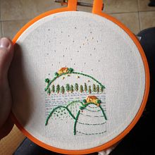 Mi Proyecto del curso: Técnicas básicas de bordado: puntadas, composiciones y gamas cromáticas. Arts, Crafts, L, scape Architecture, and Embroider project by Elizabeth Benjumea Ángel - 05.05.2021