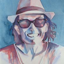 Mein Kursprojekt: Artistische Aquarellporträts. Watercolor Painting, Fine Arts, Painting, and Portrait Drawing project by Vanessa - 05.05.2021
