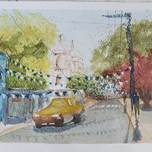 Proyecto Paisaje urbano. Un progetto di Illustrazione tradizionale di Begoña Cruz López - 05.05.2021