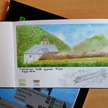 Mi Proyecto del curso: Cuaderno de viaje en acuarela. L, and scape Architecture project by Clara Sala - 05.05.2021