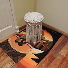 Mi Proyecto del curso: Técnicas de macramé circular Taburete. Projekt z dziedziny Projektowanie c i frowe użytkownika Liliana Tarsitano - 06.05.2021