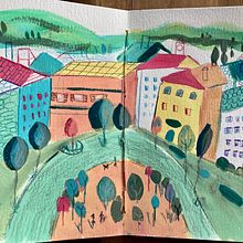 Gouache. Gouache Painting project by Bettina Obrist - 05.06.2021
