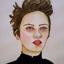 Mi Proyecto del curso: Retrato en acuarela a partir de una fotografía. Traditional illustration, Painting, Drawing, and Artistic Drawing project by Ana Karina Moreno - 05.06.2021