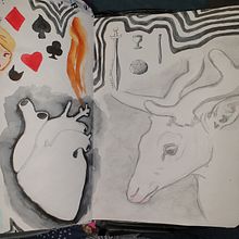 Control - before starting Domestica course. Traditional illustration project by Hannah Barrett - 03.09.2021
