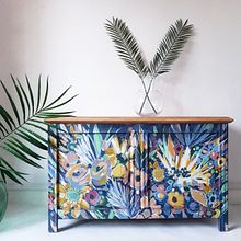 Floral Spray Botanical Blanket Box. Furniture Design, Making, Interior Design, Interior Decoration, and Painting project by Chloe Kempster - 05.07.2021