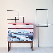 Landscape Mid Century Chest of Drawers. Design, Fine Arts, Upc, and cling project by Chloe Kempster - 05.07.2021