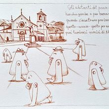 Limerick - Gli abitanti del paese di Norcia.. Traditional illustration project by Isabella Del Gobbo - 05.07.2021