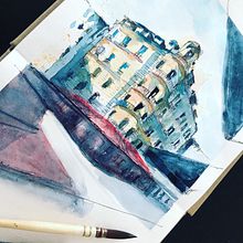 Projet Marevann. Watercolor Painting project by Marie-Laurence Marchetto - 05.08.2021