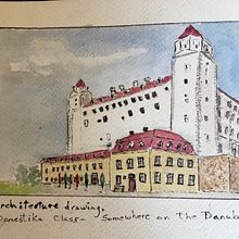 My project in Architectural Sketching with Watercolor and Ink course. Un proyecto de Ilustración tradicional de Pat Allin - 07.05.2021