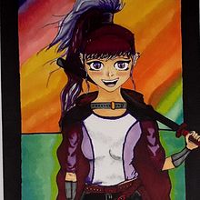 Mi Proyecto del curso: Coloreado con marcadores para dibujo manga. Traditional illustration project by Alejandra De La Rosa - 05.09.2021