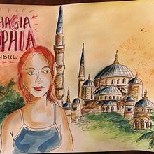 Watercolour travel painting . Watercolor Painting project by Marianne Young - 05.09.2021