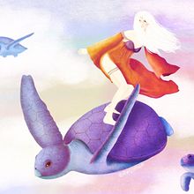 My project in Procreate: Creative Illustration Techniques course | Flying Turtles. Traditional illustration, Character Design, Painting, Drawing, Concept Art, and Realistic Drawing project by Luna Lanfranco - 04.12.2021