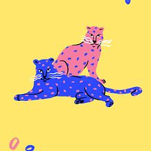 Leopards. Acr, and lic Painting project by Sara Marcos - 05.09.2021