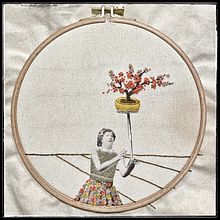 Mi madre y el bonsai. Embroider project by Andrea Bordado - 05.09.2021