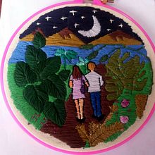Caminar de tu mano . Projekt z dziedziny  Haft użytkownika Romanne Andrea - 07.05.2021