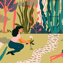 Flora. Traditional illustration project by Gisele Murias - 05.09.2021