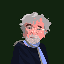 Humberto Maturana. Digital Drawing project by Francisco Bonett - 05.10.2021