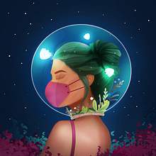 My project in Lighting and Color for Digital Portraits in Photoshop course. Traditional illustration, and Design project by hope - 05.09.2021