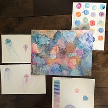 Mon projet du cours : Techniques modernes d’aquarelle Ein Projekt aus dem Bereich Traditionelle Illustration von lena_mougel - 10.05.2021