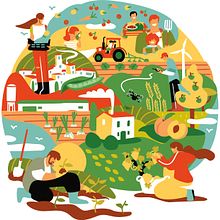 GOBIERNO DE ARAGÓN. Ilustración central de la campaña y motion graphics. . Un progetto di Illustrazione tradizionale, Pubblicità e Motion graphics di Juanma García Escobar - 30.03.2021