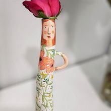Mi Proyecto del curso: Cerámica: jarrones que cobran vida . Ceramics, Acr, lic Painting, and Traditional illustration project by tikicraftrd - 05.08.2021